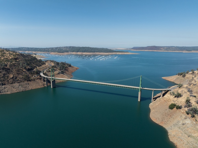 Drone photo of Lake Oroville. Photo taken Sept. 5, 2024.